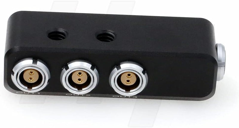 HangTon 1 auf 3 Power Splitter Adapter 0B Buchse 2-polig auf 3 x 2-polig Buchse für Kamera