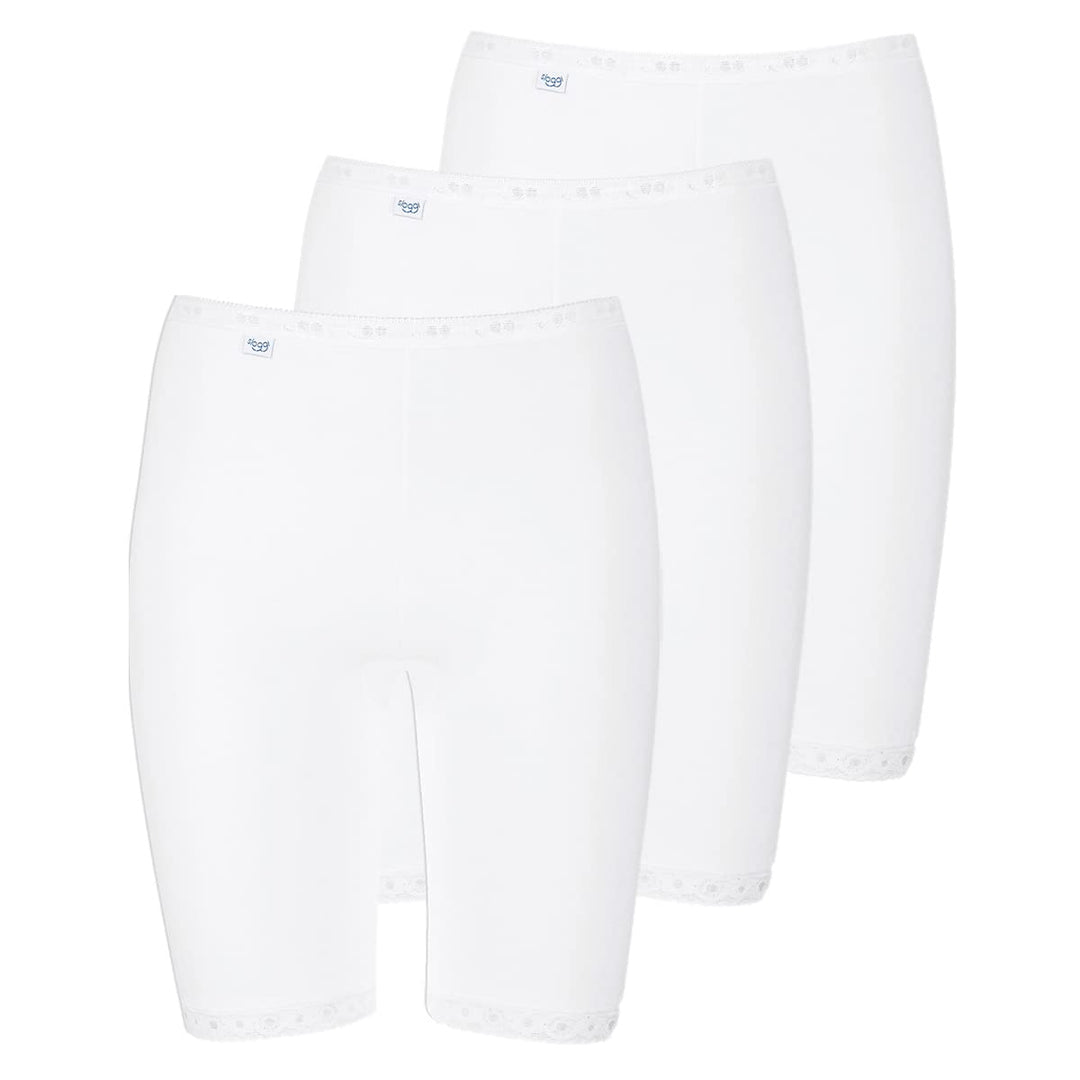 Sloggi Damen Basic+ Long Panty 40 3 X Weiss, 40 3 X Weiss
