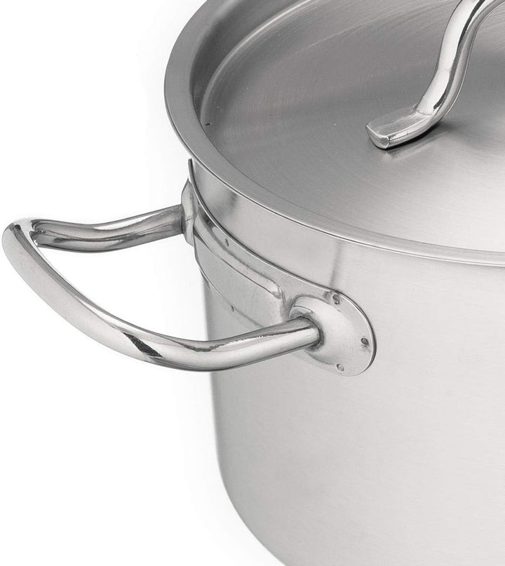 METRO Professional Topf mit Deckel | flach | Ø 36 cm | 14 L | Induktion | Edelstahl | Sandwichboden