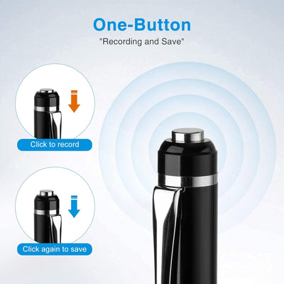 64GB Diktiergerät Digital, Smart Voice Recorder mit Schreibfunktion, Tragbarer Mini Aufnahmegerät mi
