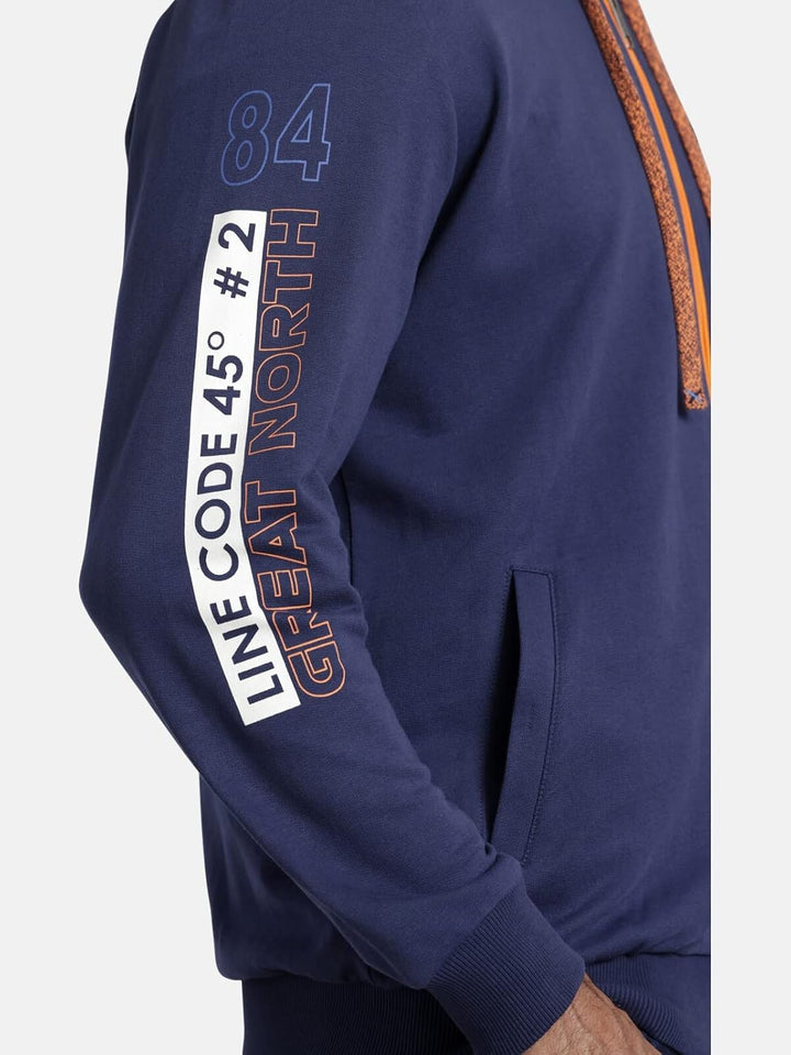 Jan Vanderstorm Herren Sweatjacke Roderich, Dunkelblau