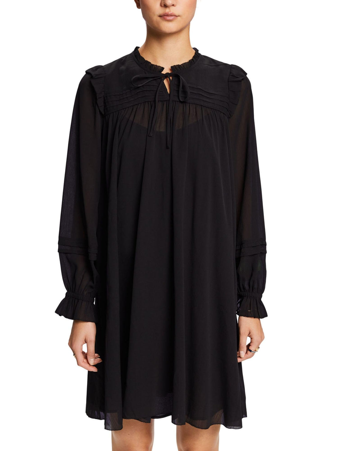 Esprit Damen 103ee1e342 Kleid 34 001/Black, 34 001/Black