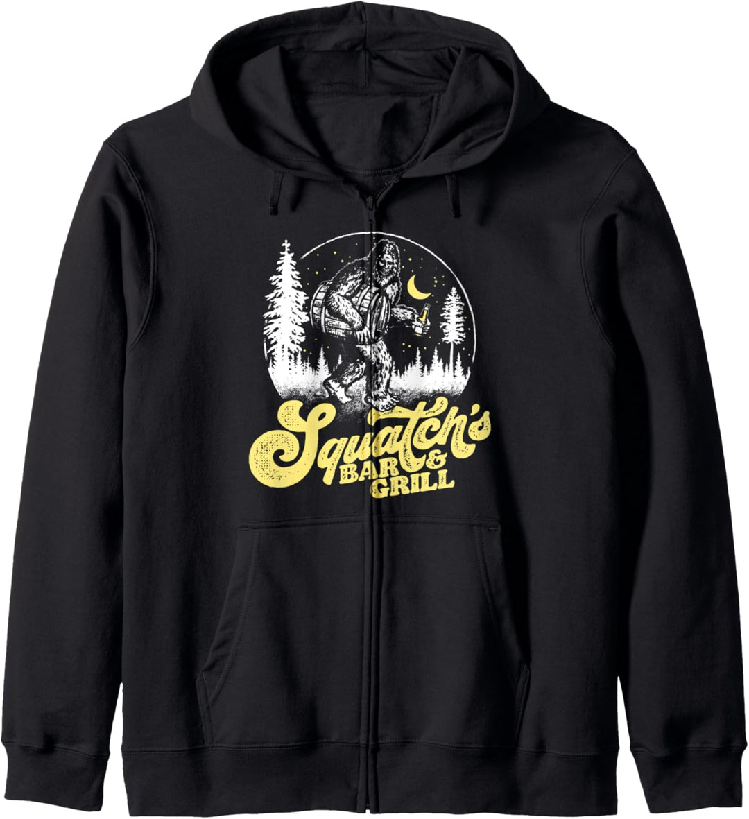 Funny Beer Drinking Bigfoot - Vintage Squatch's Bar & Pub Kapuzenjacke