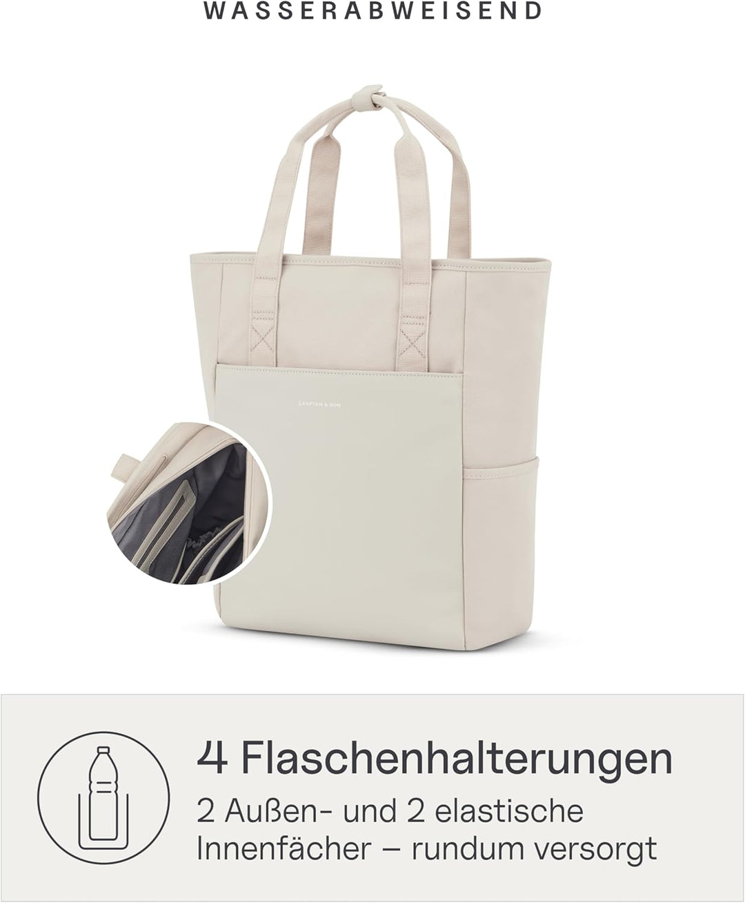 Kapten & Son Rucksack Lindby Diaper Set 20 L | 2in1 Wickelrucksack & Wickeltasche mit Kinderwagen- u