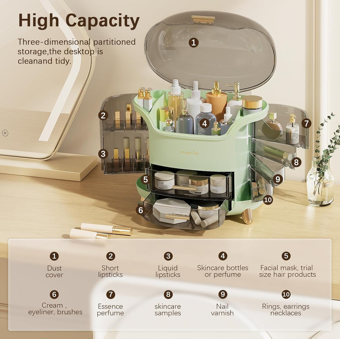 Make Up Organizer, Hautpflege-Organizer Wasserdichter Staubdichter Badezimmer Organizer und Aufbewah