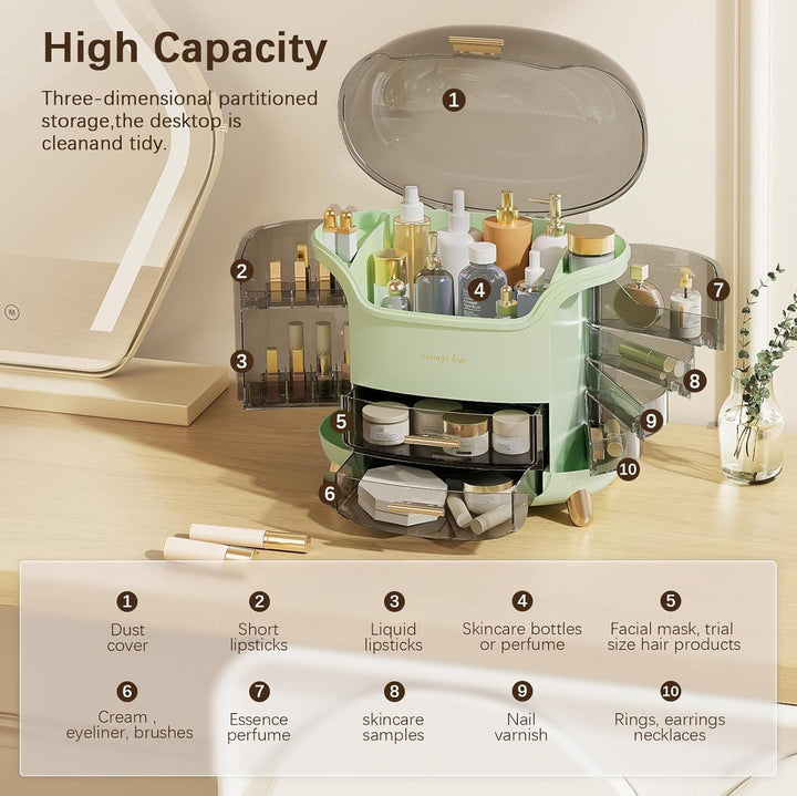 Make Up Organizer, Hautpflege-Organizer Wasserdichter Staubdichter Badezimmer Organizer und Aufbewah