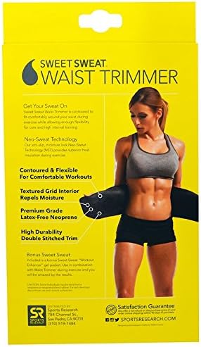 Sweet Sweat Premium Bauchweghose für Männer und Frauen. Inklusive kostenloser Probe des Sweet Sweat