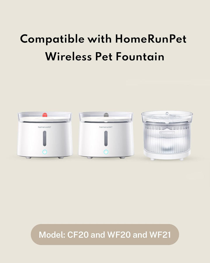 Homerunpet Katzenbrunnen Wireless Pumpe 3. Kompatibel mit Modell WF20 [Upgrade-Version]