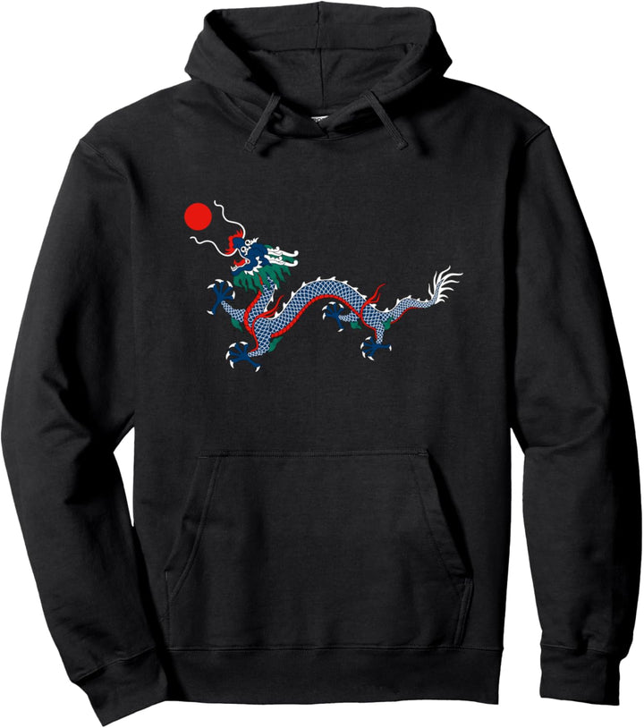 Qing Dynasty Hoodie - Gelb Dragon Flag Hooded Sweatshirt Pullover Hoodie