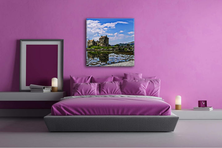 deyoli Altertümliche Burg auf Einer Landzunge Format: 70x70 Effekt: Zeichnung als Leinwandbild, Moti