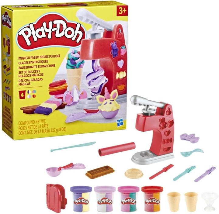 Play-Doh Eismaschine - Zauberhafte Knete, Eistüten, Formen & mehr - Magische Eiskrem-Fantasie - Ab 3