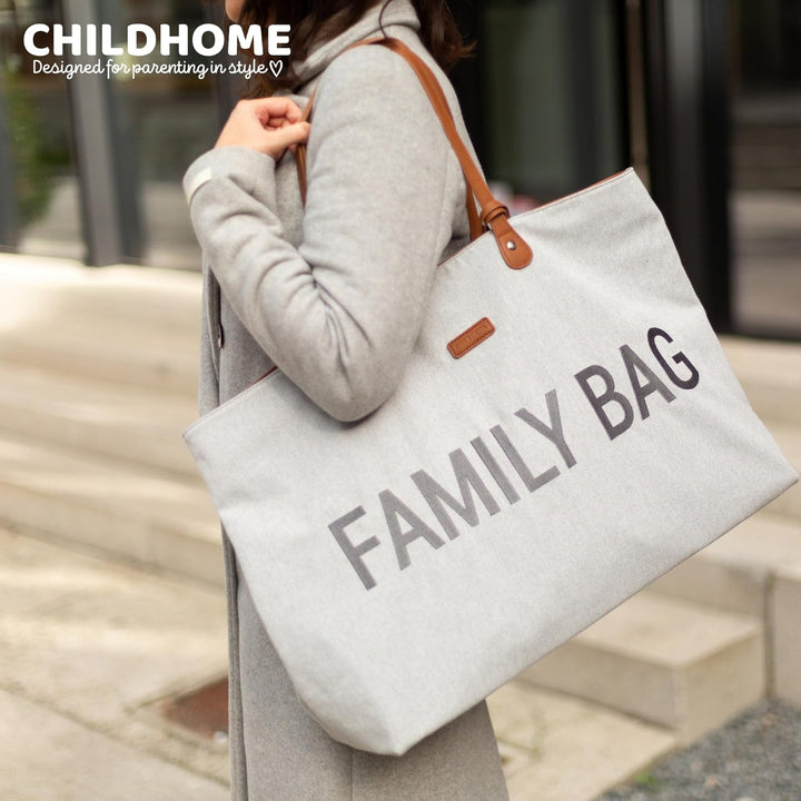 Childhome, Family Bag, Wickeltasche, Reise-/Wochenendtasche Grau, Grau