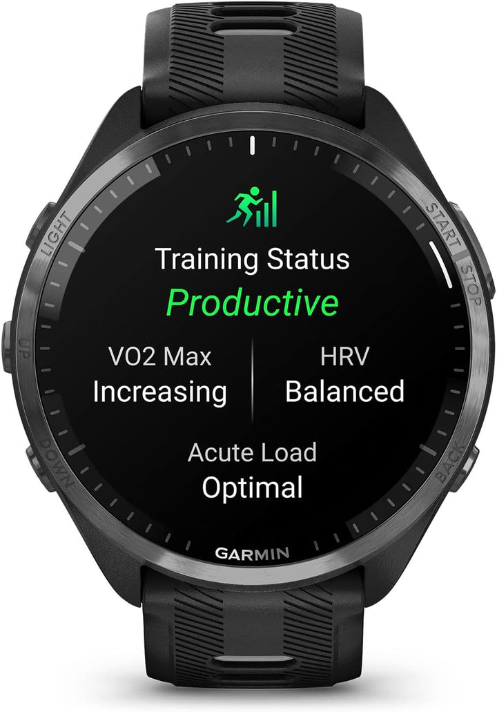Garmin Forerunner® 965 Running Smartwatch, buntes AMOLED-Display, Trainingsmetriken und Wiederherste