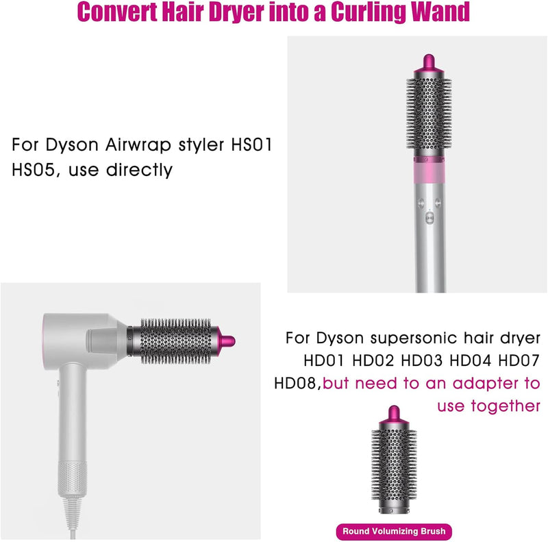 Runde Volumenbürste für Dyson für Airwrap HS01/HS05 Aufsatz, Teilenummer 969489-01 970750-01 für sch