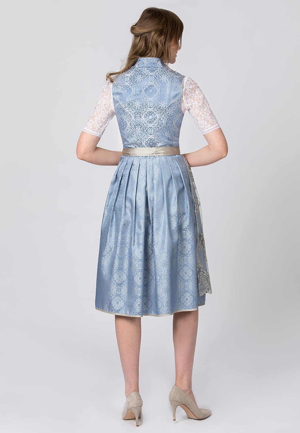 Stockerpoint Damen Dirndl Odina Kleid für besondere Anlässe 36 Rauchblau, 36 Rauchblau