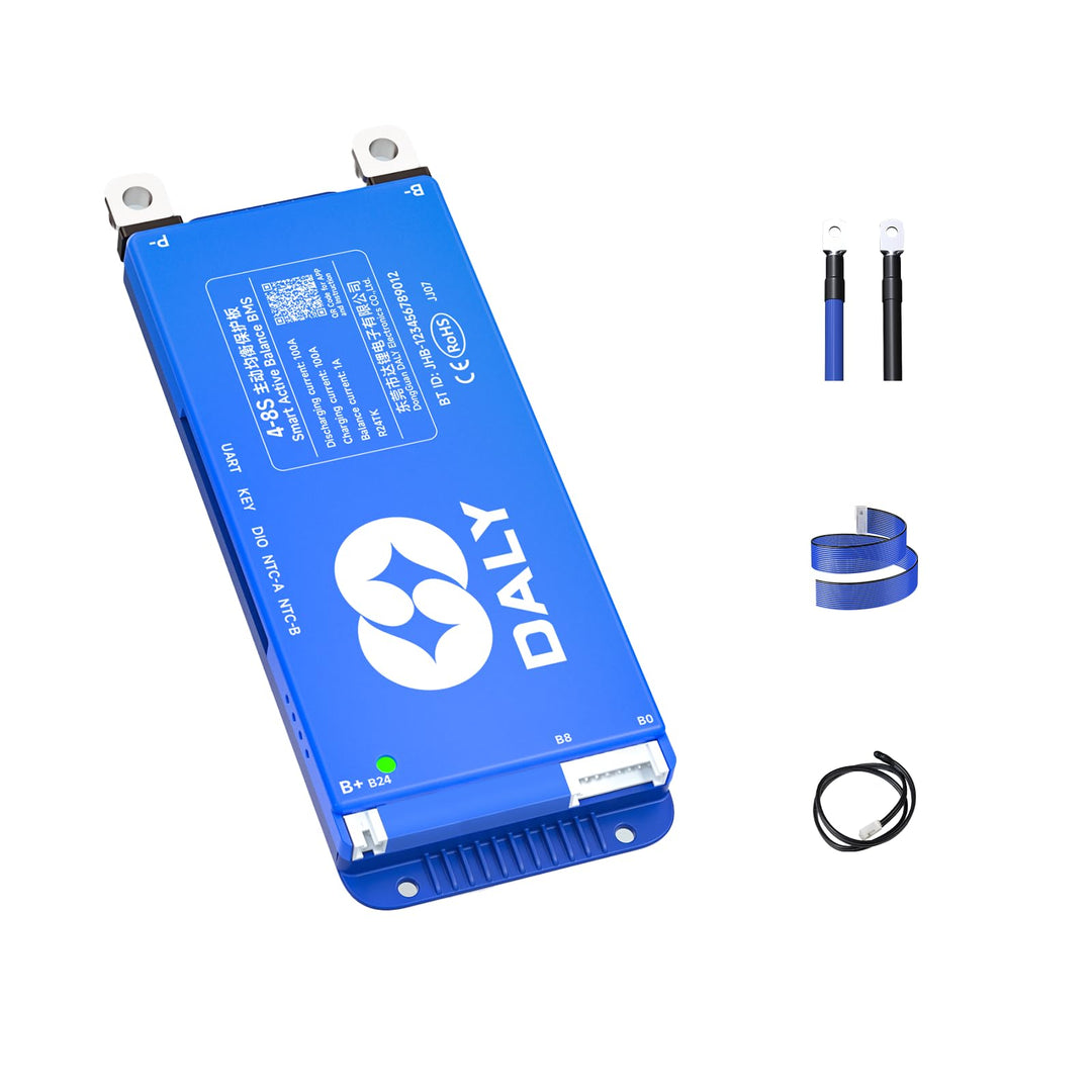 DALY BMS 12V 100A – 1A Active Balance Batteriemanagementsystem, integriertes Bluetooth für 4S LifePO