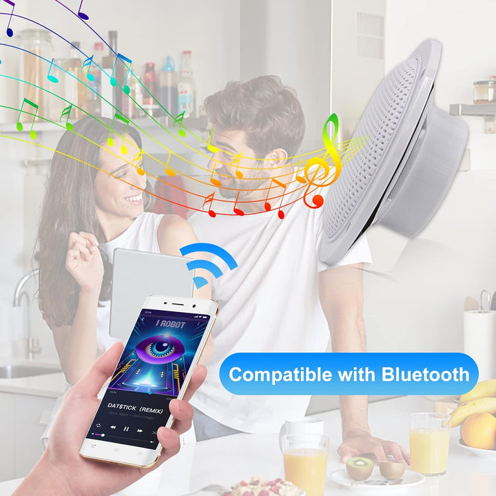 Herdio 4 Zoll Deckenlautsprecher, wasserdichte Bluetooth Einbaulautsprecher, Bündige Montage Sound,