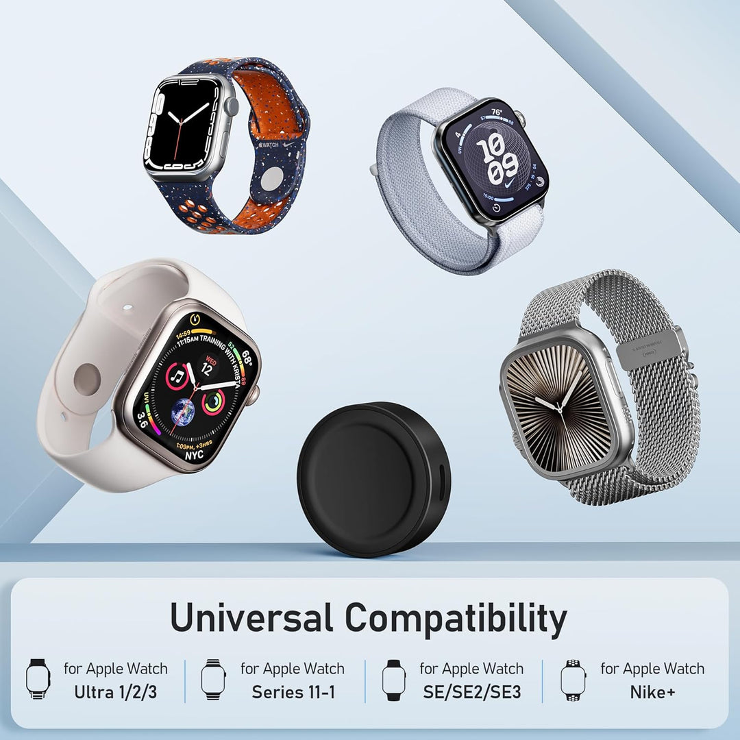 Elebase für Apple Watch Ultra 3 Ladegerät,Magnetisches Ladeadapter,Tragbarer Drahtloser iWatch Ladeg