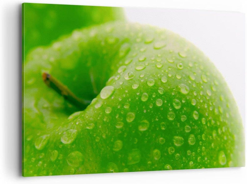 Bilder auf Leinwand 100x70cm Leinwandbild Apfel Obst Vitamin Gesundheit Gross Wanddeko Bild Schlafzi