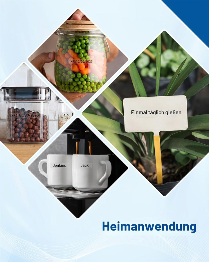 40910 Etikettenband Transparent 9mm x 7m, Schwarz auf Transparent, Kompatibel mit Dymo D1 Etiketteta