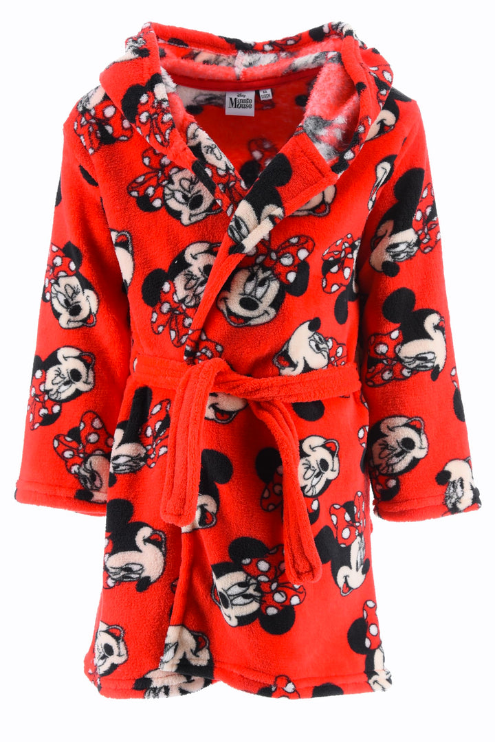 Disney Minnie Mouse Bademantel für Mädchen, Warmer und Weicher Morgenmantel für Kinder, Geschenk für