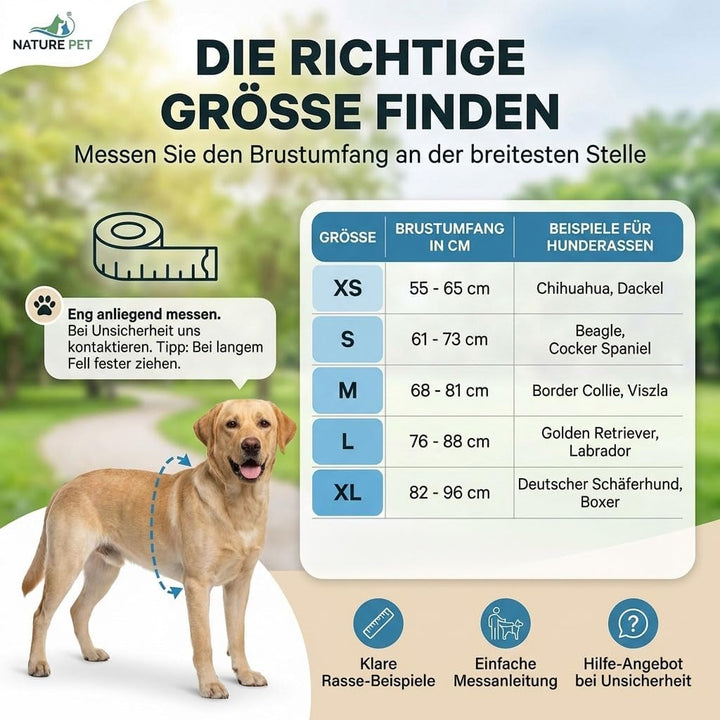 Nature Pet FlexiPander Brustgeschirr/Trainingsgeschirr/Rehageschirr für Hunde mit Problemen an der H