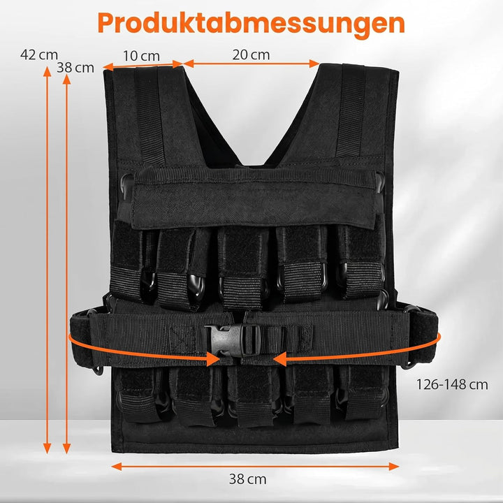 COSTWAY Gewichtsweste 20/30 kg, Brustgrösse Verstellbar, Trainingsweste mit abnehmbaren Eisensandsäc