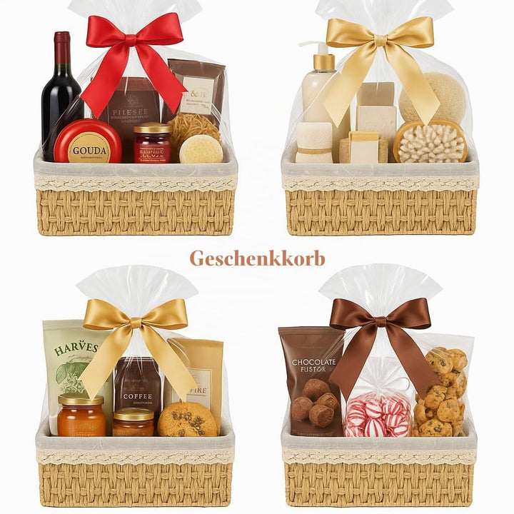 Aufbewahrungskorb Korb Geflochten, Körbe Aufbewahrung Bad Wickeltisch Organizer Flechtkorb 3er-Set,