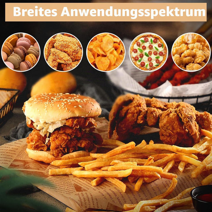 200 Blatt Deli Papierblätter für Lebensmittelkörbe und Tablettauskleidungen 30 x 30 cm Wachspapier f