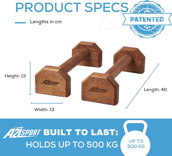 Liegestützgriffe Holz Handstand Griffe - Rutschfeste Parallettes Calisthenics Griffe Liegestütze - P
