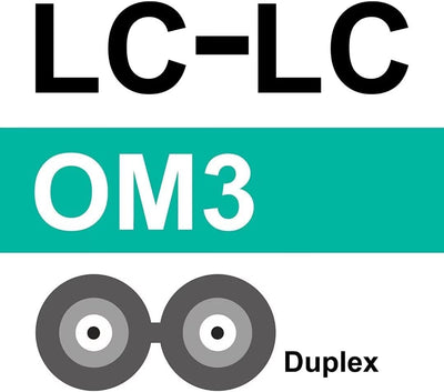 10Gtek [4 Stück] LC zu LC OM3 Multimode Duplex 10-Meter, LWL Glasfaser Patchkabel Fibre Optic Patch