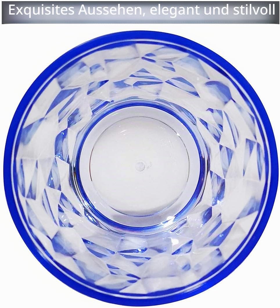 8 Stück 300 ml unzerbrechliche Trinkgläser aus Kunststoff, spülmaschinenfest, BPA-frei, Saft-Gläser,