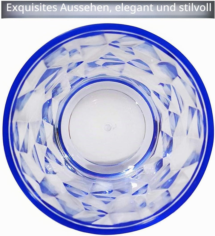 8 Stück 300 ml unzerbrechliche Trinkgläser aus Kunststoff, spülmaschinenfest, BPA-frei, Saft-Gläser,