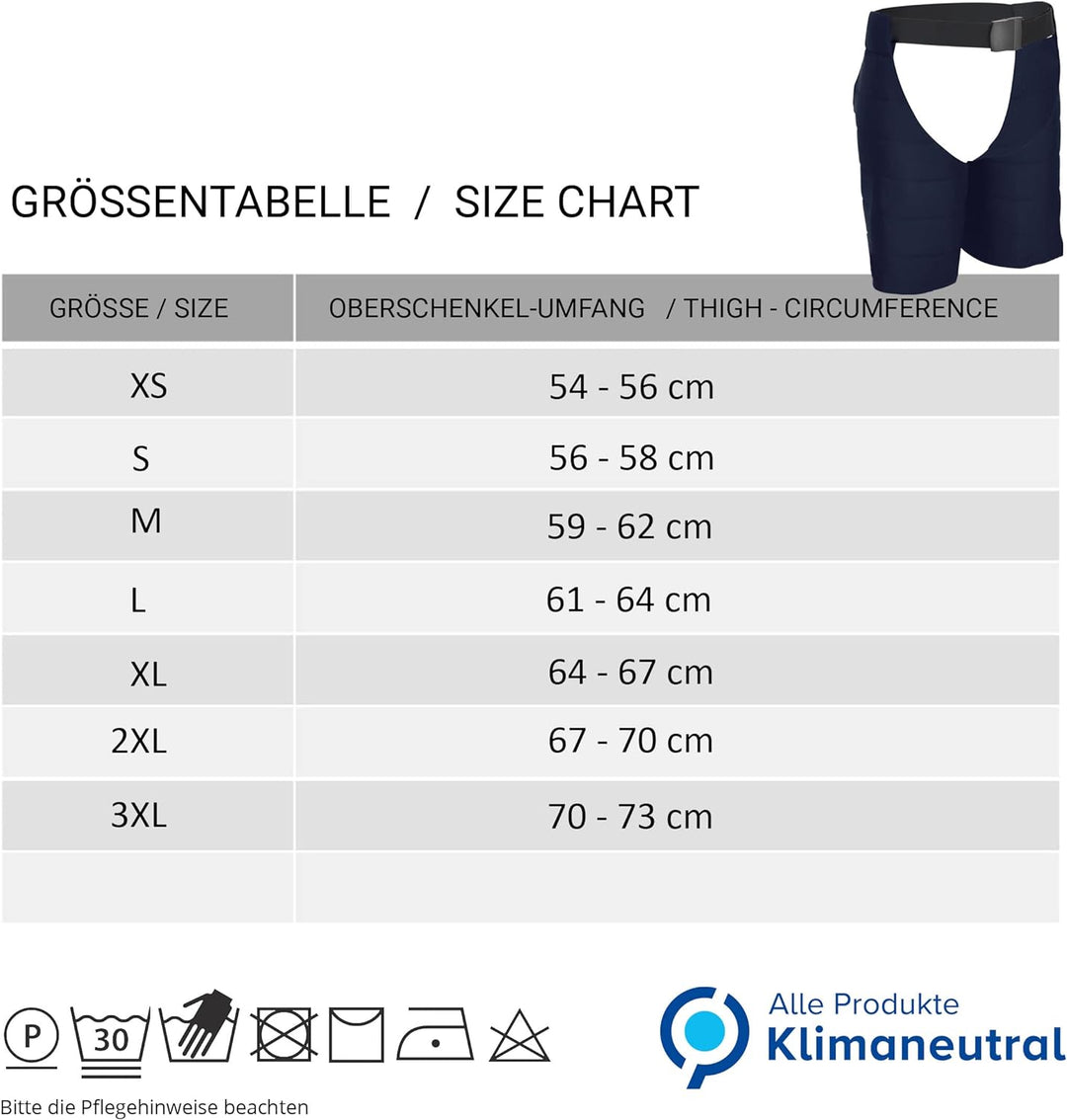 E.COOLINE Powercool SX3 Chaps (1 Paar mit Gürtel) | Oberschenkel kühlen mit Chaps | Beinkühlung für