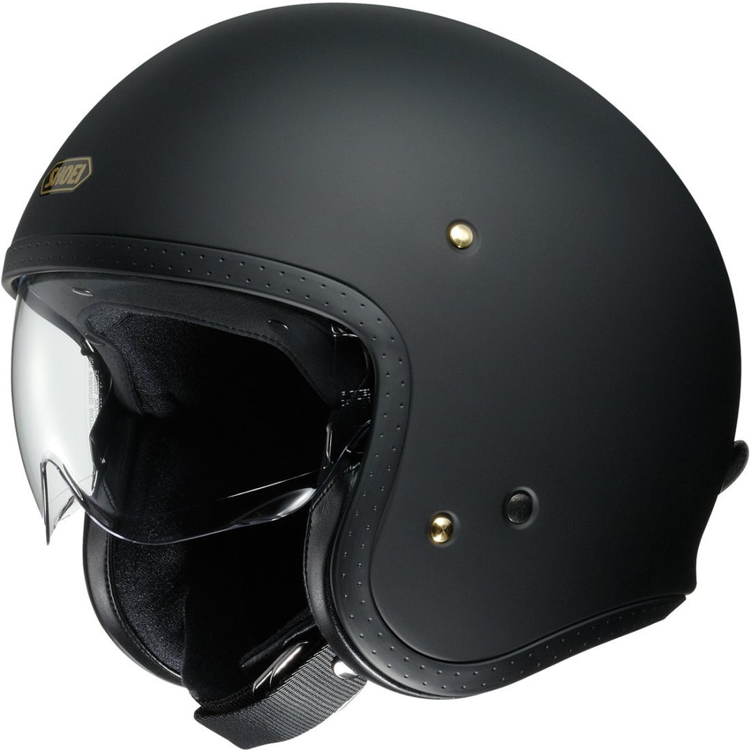 Shoei J.O schwarz glänzend Open Face Helm Jethelm Motorradhelm, S