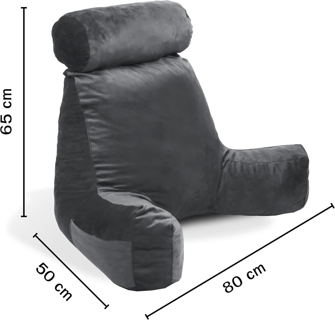 bananair - Lesekissen mit zerkleinertem Schaumstoff, ideal zum Lesen, verwendbar als Kissen für Nack