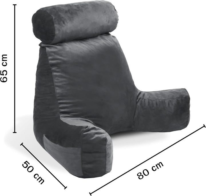 bananair - Lesekissen mit zerkleinertem Schaumstoff, ideal zum Lesen, verwendbar als Kissen für Nack