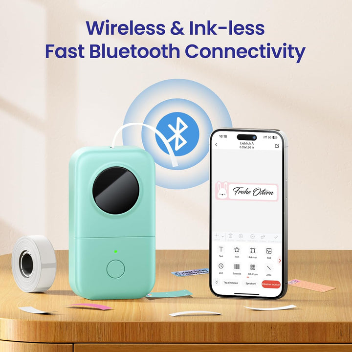 Phomemo D30 Bluetooth Etikettendrucker-Tragbarer Mini Thermo Bluetooth Etikettendrucker-Einfache Ver