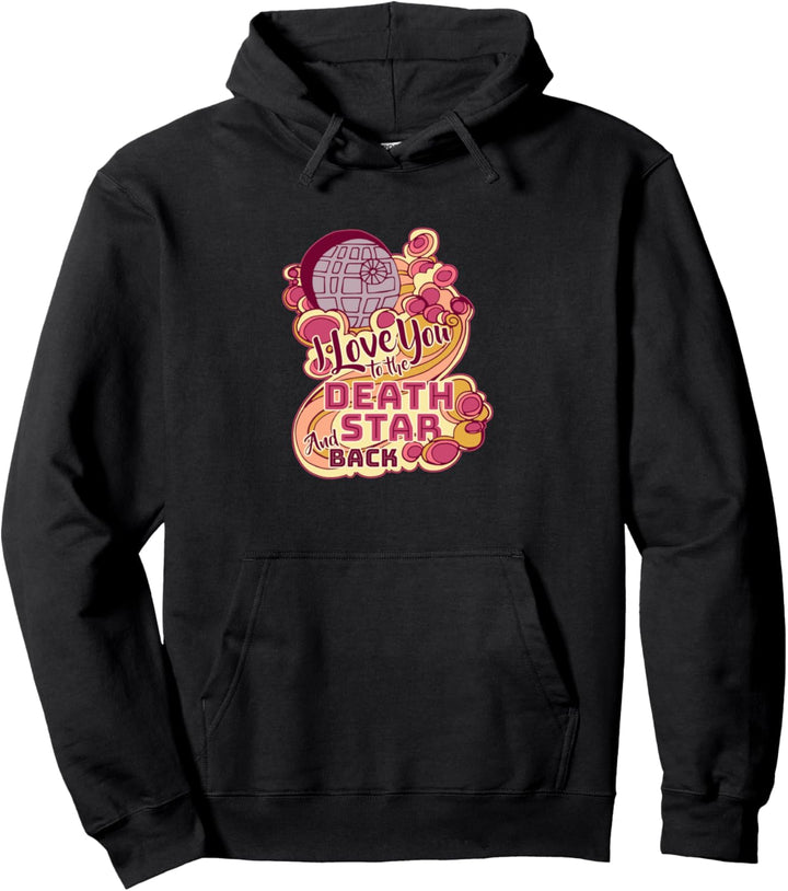 Star Wars Death Star I Love You & Back Valentine's Day Pullover Hoodie