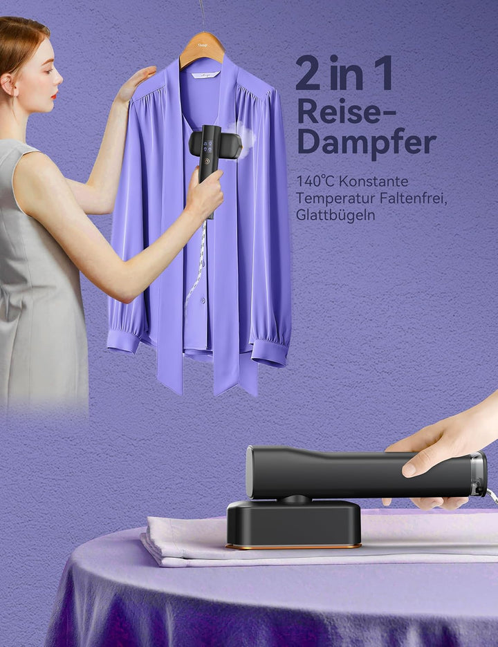 Sundu Dampfglätter, Steamer für Kleidung, 2-in-1 Reisebügeleisen Steam iron, 15s schnelles Aufheizen