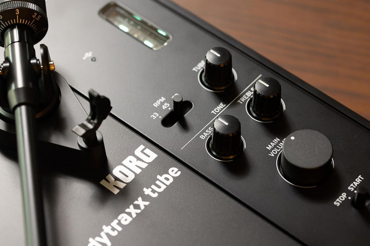 Korg - handytraxx Tube Tragbarer Plattenspieler mit Nutube Vakuumröhre