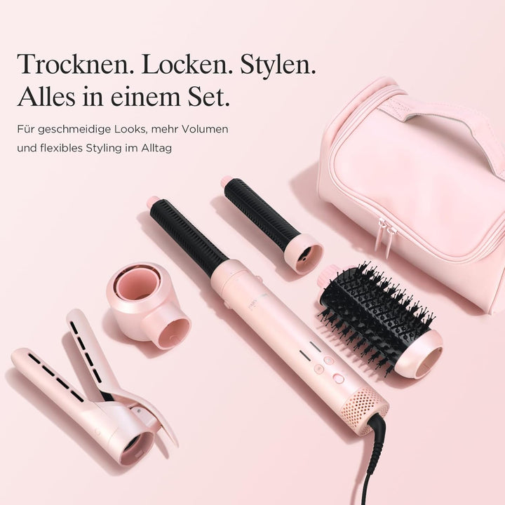 5-in-1 Airstyler, Set mit Air-Glätteisen & Auto-Wrap Lockenaufsätzen, PARWIN PRO BEAUTY MaxAIR 2.0 M