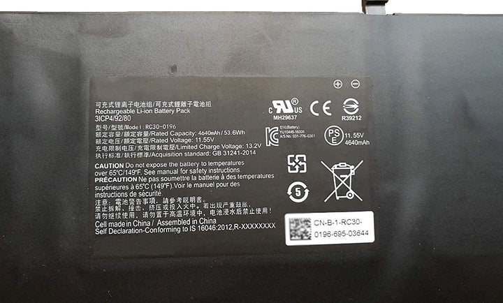 RC30-0196 3ICP4/92/80 Laptop Batterie Ersatz für Razer Blade Stealth 2016 V2 i7-7500u i7-8550u RZ09-