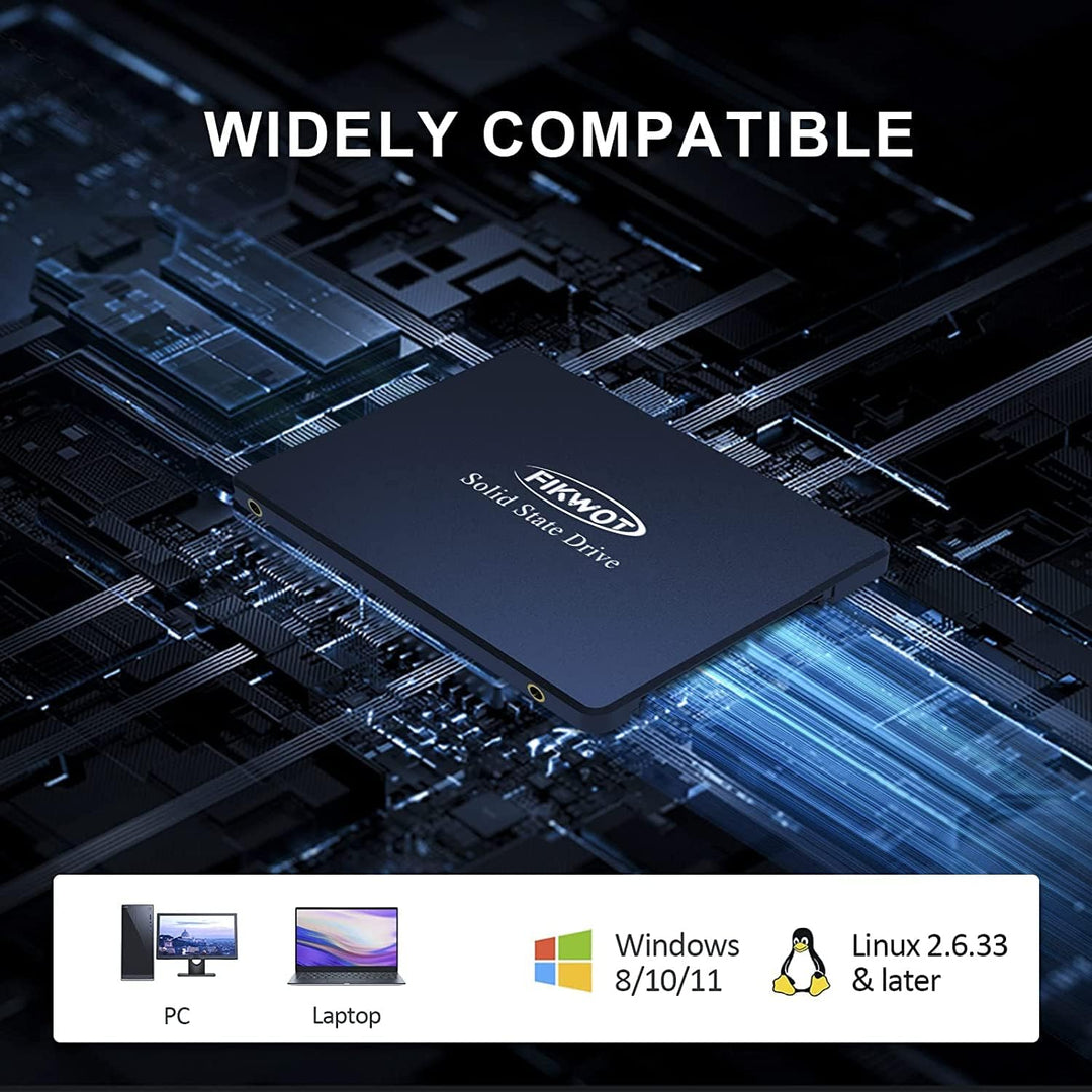 Fikwot FS810 500GB 2,5 Zoll Internes Solid State Drive - SATA III 6Gb/s, 3D NAND TLC Interne SSD, Bi