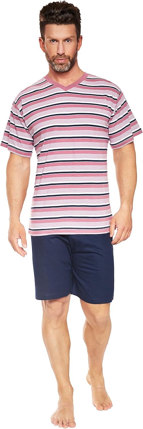 Selente Sweet Dreams moderner und bequemer Herren Schlafanzug/Shorty, mit weicher Baumwolle, Verschi