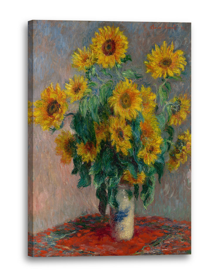 Printed Paintings Leinwand (60x80cm): Claude Monet - EIN Strauss Sonnenblumen (1881) 60x80 cm, 60x80