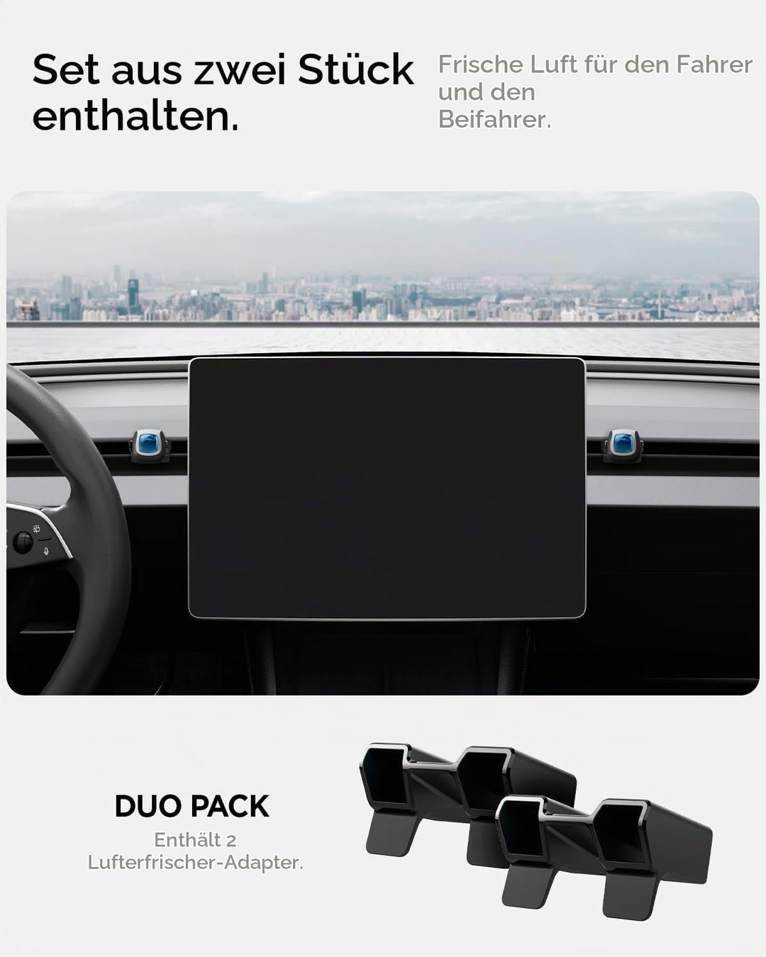 Spigen Tesla Model Y 2026 Juniper Model 3 2026 Highland Lufterfrischer Adapter【2 Stück】Lüftungsschli
