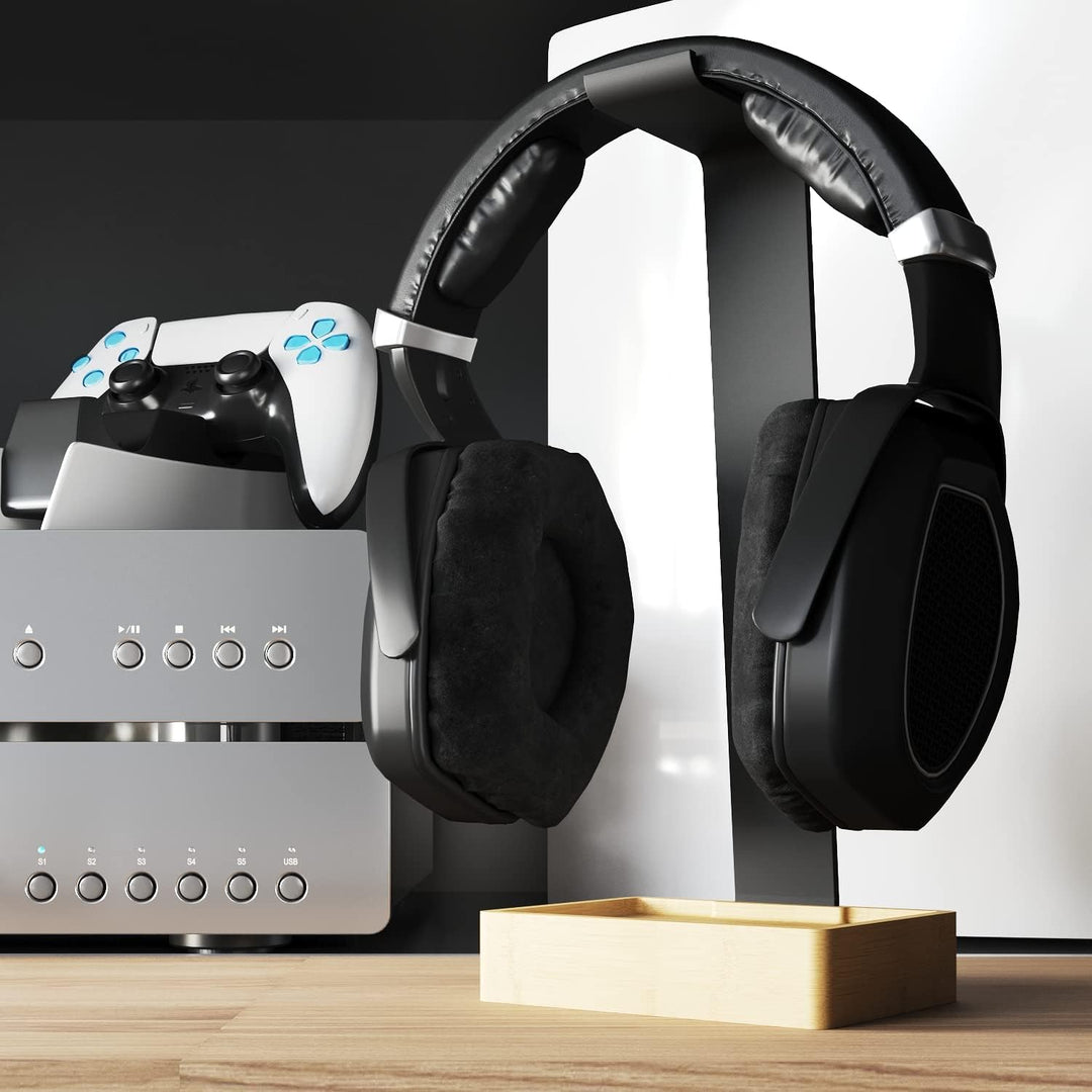 KD Essentials – Headset Ständer & Kopfhörer Halter, plastikfrei aus extrem stabilem Metall und Bambu