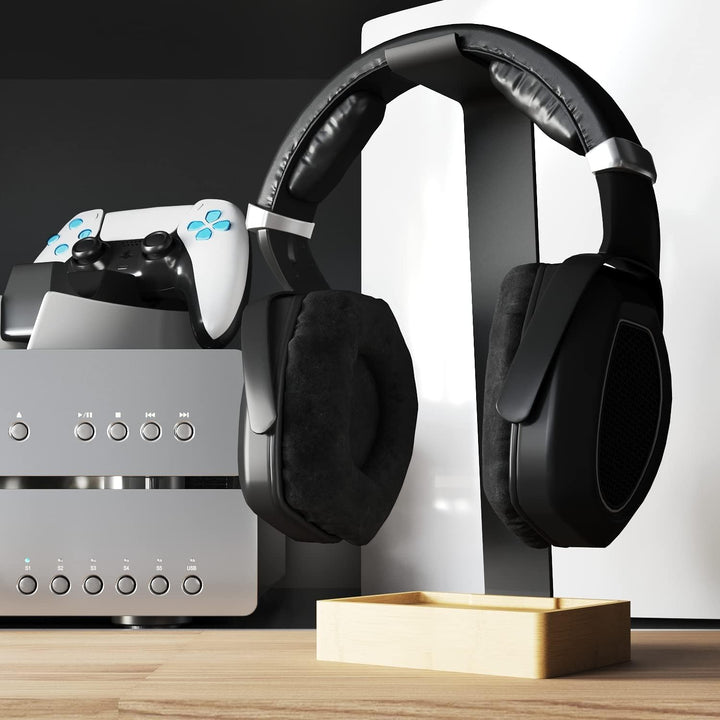 KD Essentials – Headset Ständer & Kopfhörer Halter, plastikfrei aus extrem stabilem Metall und Bambu