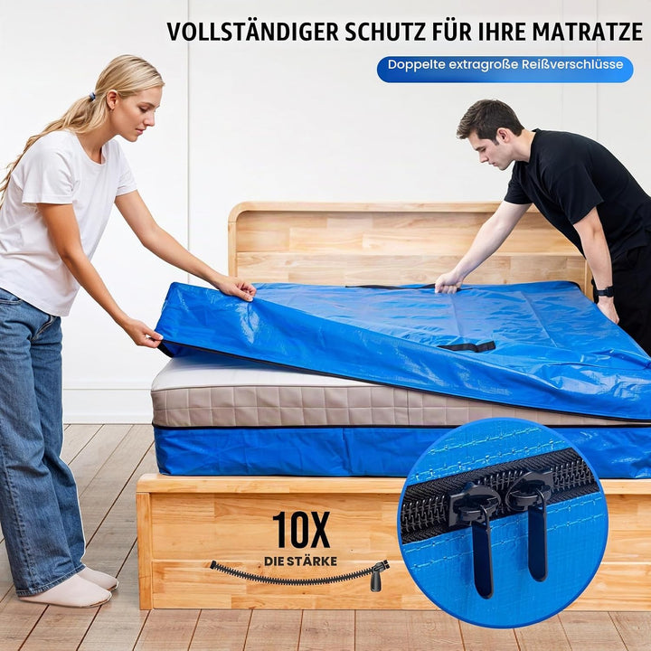 TAILI Matratzentaschen für Umzug und Aufbewahrung (KÖNIG), strapazierfähiger Matratzenbezug für Umzu